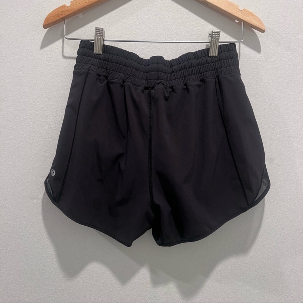 Lululemon Black Hotty Hot High-Rise Lined Short 4"